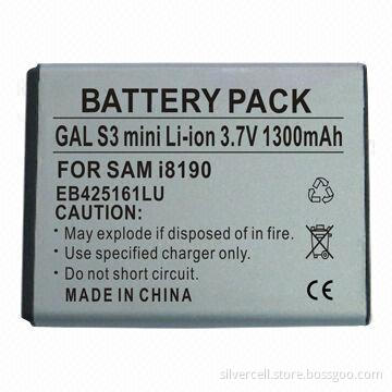 Mobile Phone Battery Packs for Samsung i8190, with 1,300mAh Capacity